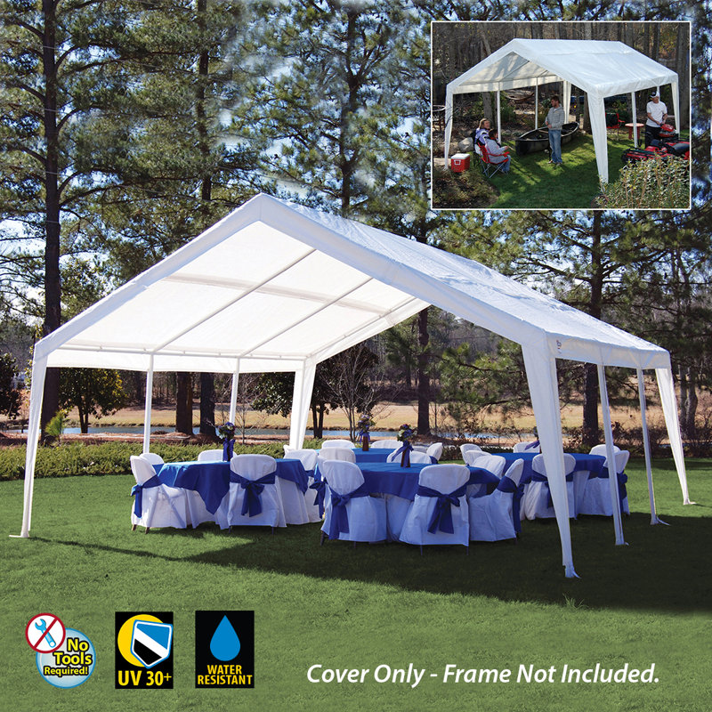 King Canopy Expandable Canopy Fitted Replacement Cover for the EX1220, White