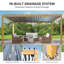 Pergola d'extérieur en aluminium avec toit à persiennes l 16 pi x P 10 pi-99603668