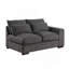Canapé modulaire en lin avec 2 repose-pieds-325707104