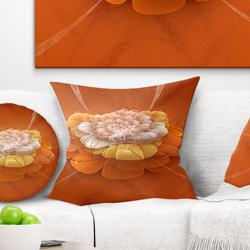 Coussin de fleurs, 16 po x 1 po, Coussin décoratif
