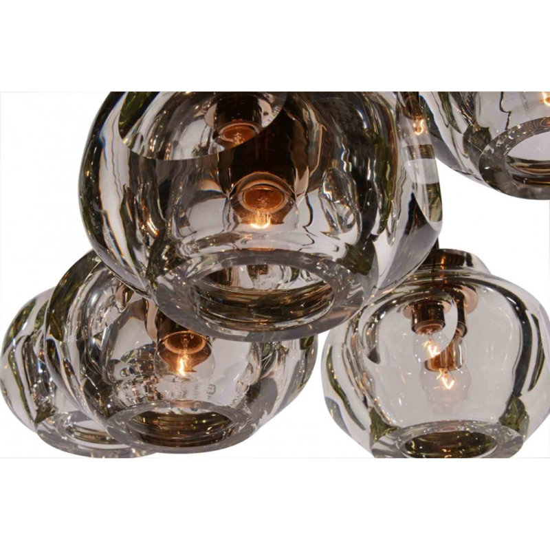 Lustre Alan Mizrahi, Feuille d’or, Gelé, 32" Width x  44" Height