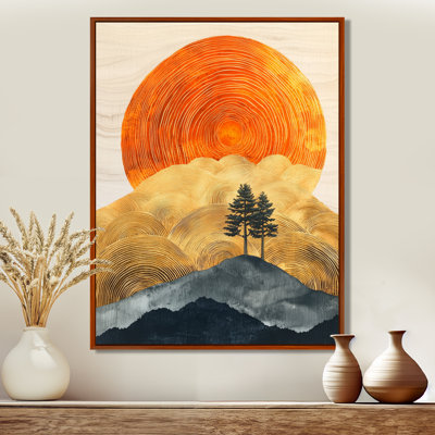 Giso Sunrise Tree In African Field Landscape II - Forest Canvas Art