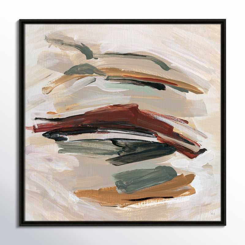 «Carmina Spring Shadows» par Susan Jill - peinture sur toile à cadre flottant, H 25,5 po x l 25,5 po, Espresso