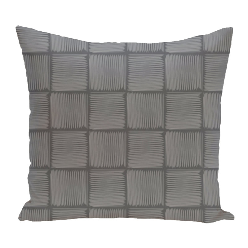 Housse de coussin carrée extérieure/insert, Gris