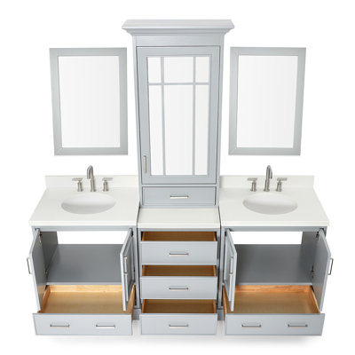 Buckhorn 85'' Double Bathroom Vanity
