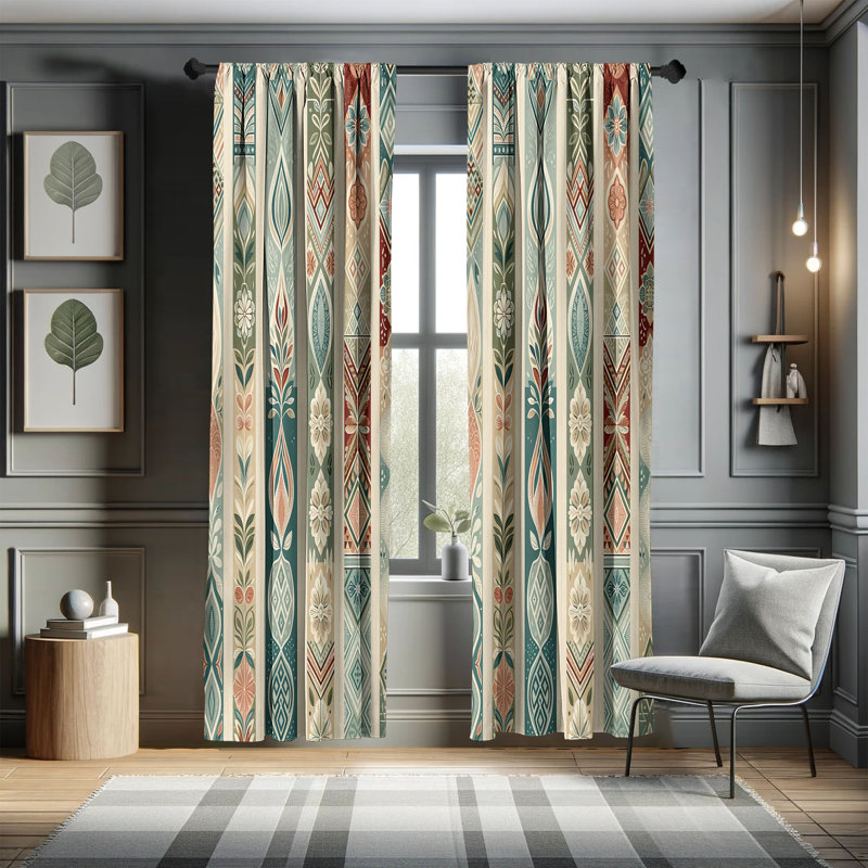 Henka Semi Sheer Curtain, 56" W x 63" L