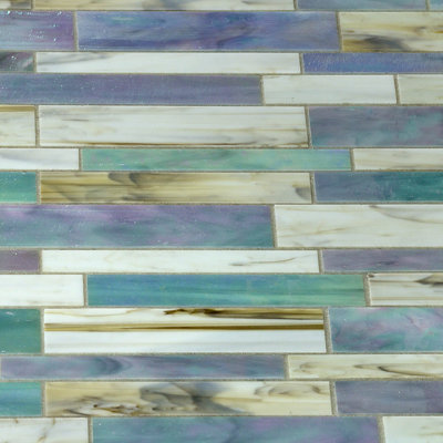 Matchstix Glass Linear Tile 12" x 12"