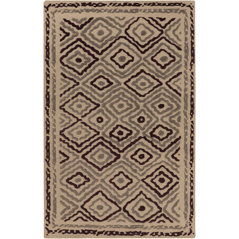 Sala Wool Geometric Indoor Rug, Rectangle 5' x 8'