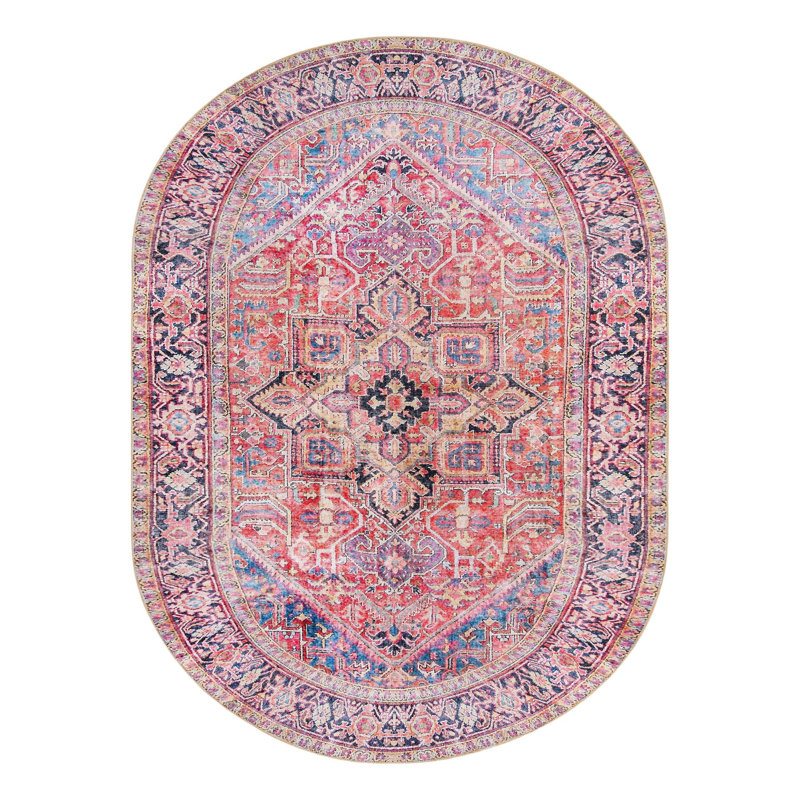 Prague Chenille Oriental Indoor Rug, Oval 7'6" x 10'6"