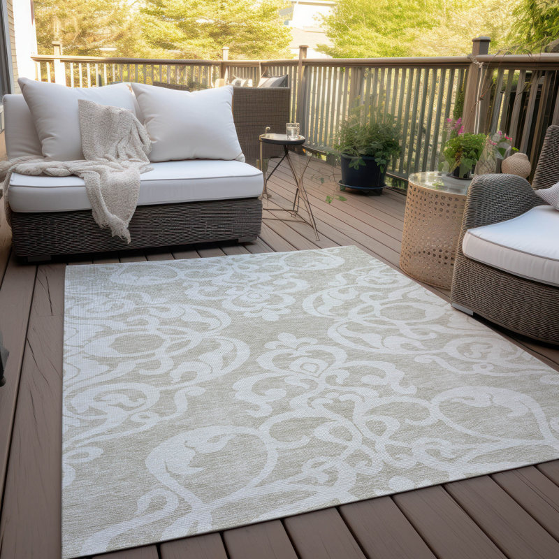 Chantille Beige Rectangular Synthetic Washable Rug 2'6" x 3'10"