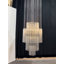 Lustre moderne en verre texturé à niveaux pour plafonds hauts-711823153