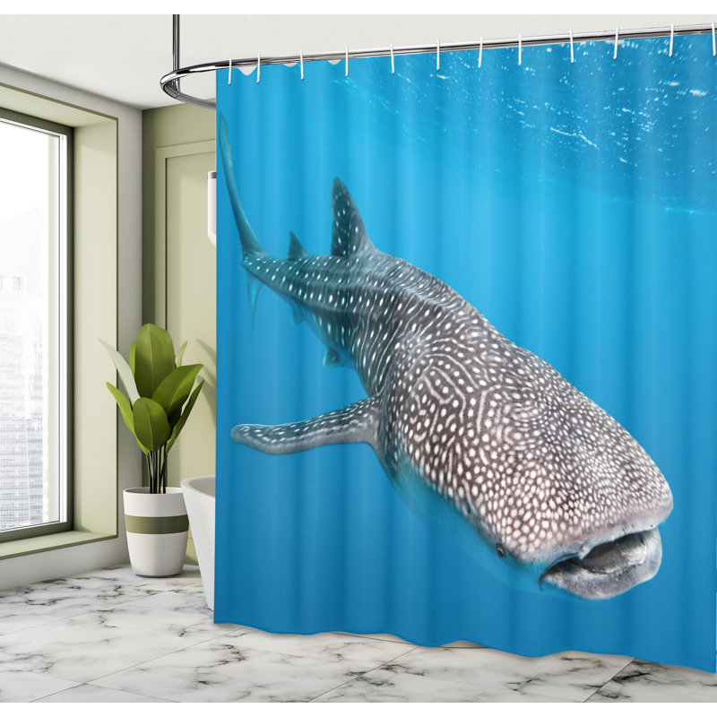 Shower Curtain with Hooks Included, 75" H x 69" W