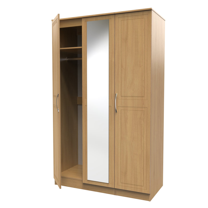 Fully Assembled Dorset 2 Door Wardrobe, 197cm H x 74cm W x 53cm D, Modern Oak