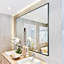 Miroir de salle de bain moderne 36 x 24 pouces avec cadre en aluminium à miroir vertical ou horizontal