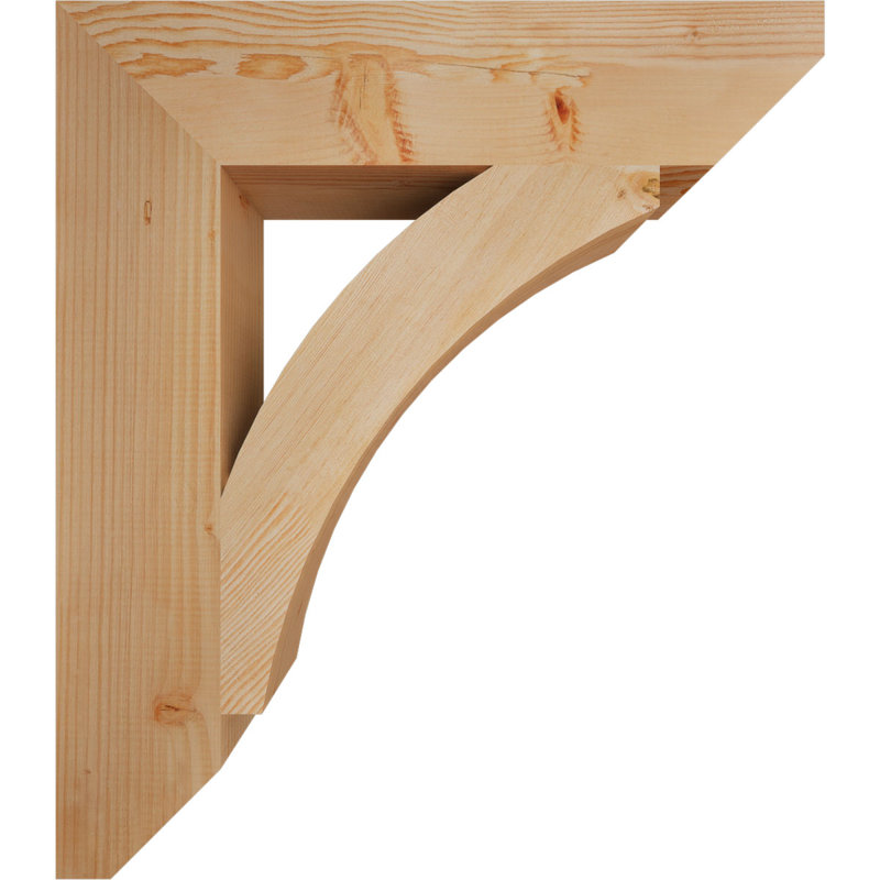 Support en bois / corbeau, Sapin de Douglas, H 32 po x l 5,5 po x P 28 po