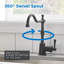 Robinet de cuisine standard à poignée simple avec douchette latérale Opulence-17539092