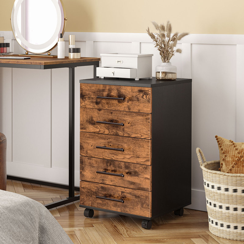 40cm Wide 5 -Drawer Mobile File Cabinet