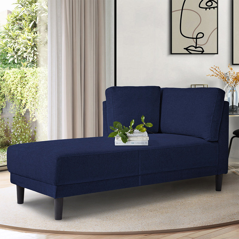 Flâneuse rembourrée, 100 % polyester bleu