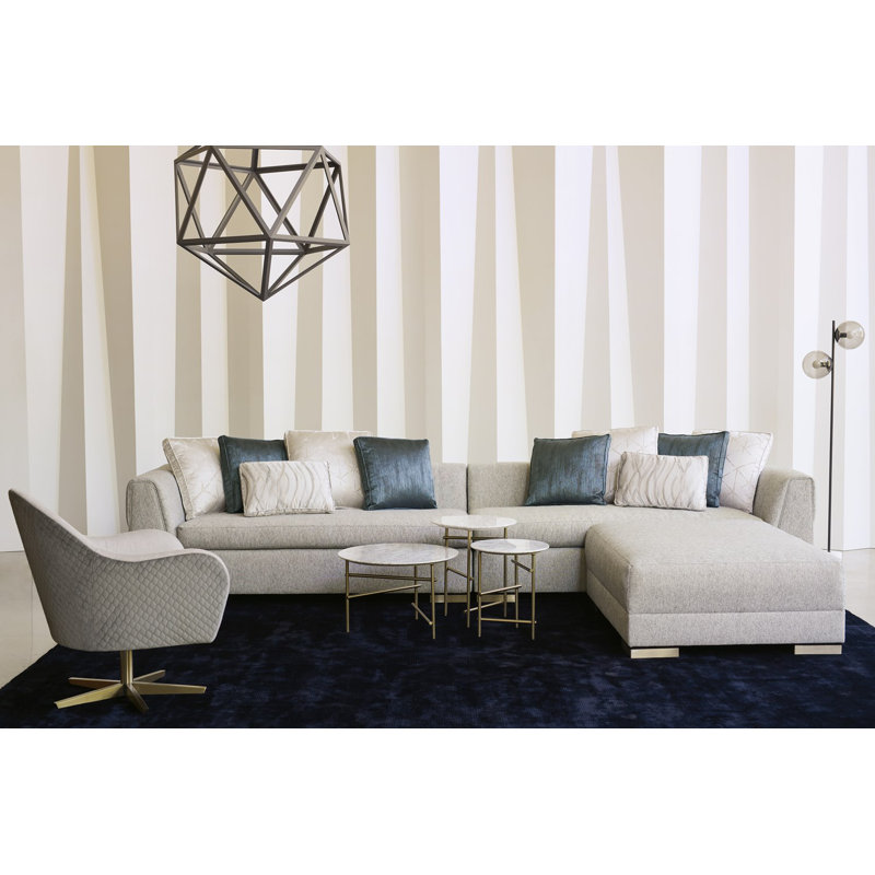 Modern Edge Marble End Table