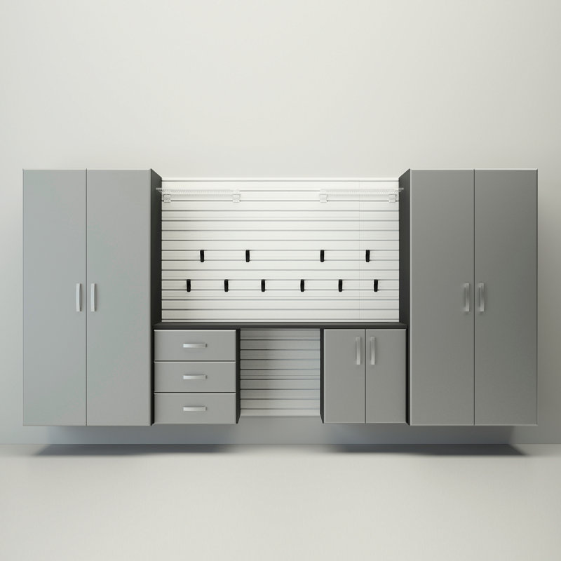 Deluxe 3 Piece Storage System, Silver/ White