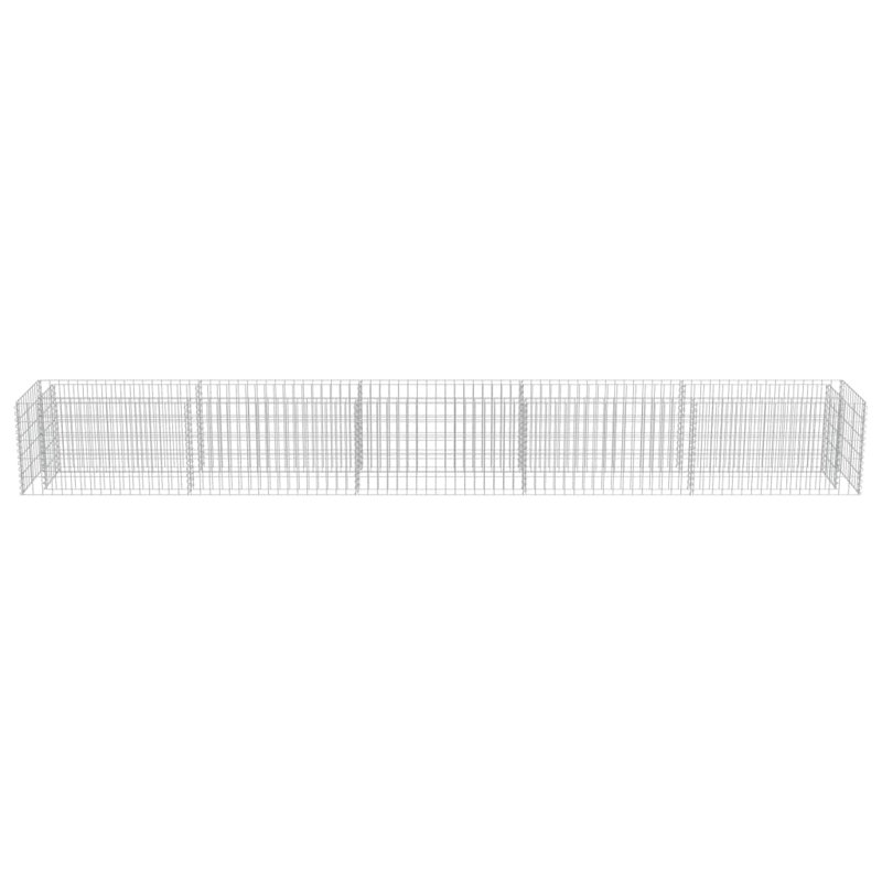 Lit surélevé de jardin surélevé en fer galvanisé, H 19,7 po x l 177,2 po x P 19,7 po