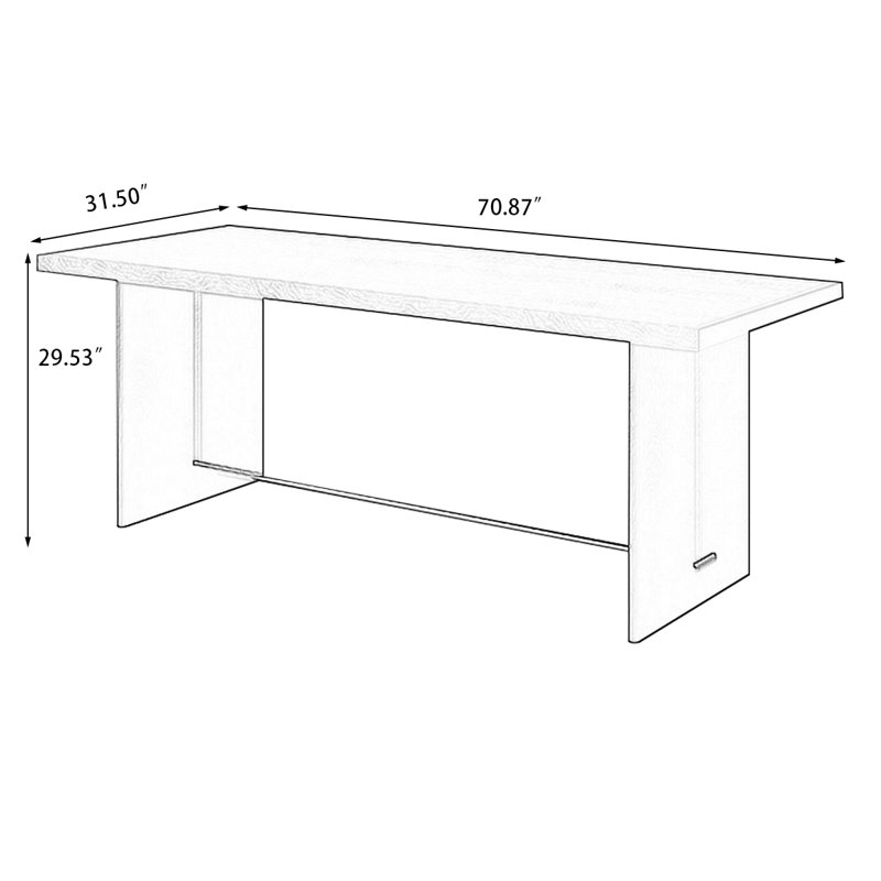 Black Rectangular Solid wood Butterfly Leaf Dining Table, 29.53"H x 70.87"L x 31.5"W