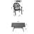 5-Piece Metal Patio Dining Set With Cushions