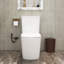 Toilette allongée 1 pièce à double chasse 1,1 / 1,6 GPF avec siège blanc incluse