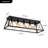 5-Light Farmhouse Rectangular Caged  Flush Mount-122812022