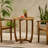 27.5'' Outdoor Table - Rustic Wood Made With Slat Panels From For Use