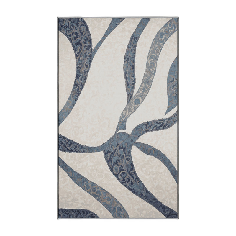 Machine Washable Gray Area Rug