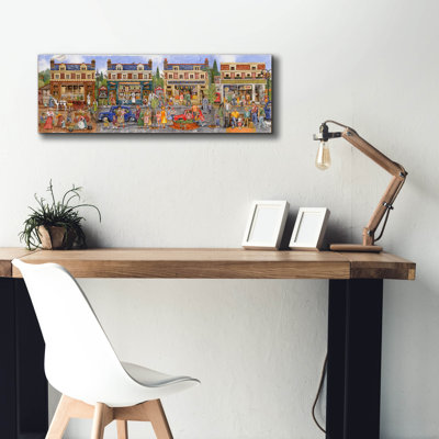  'Street Scene 1900 To 1999' by Gale Pitt Canvas Wall Art, 36" x 12"