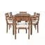 Ensemble de table de salle à manger 7 pièces en bois avec 6 chaises-1742994330