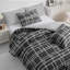 Microfiber Chequered Duvet Cover Set-126672179
