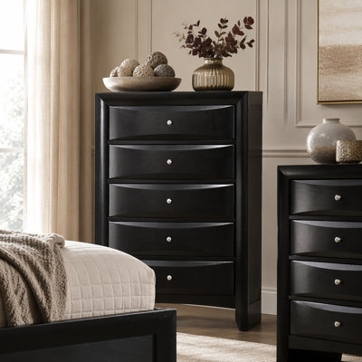 Palamino Black 5-drawer Bedroom Chest