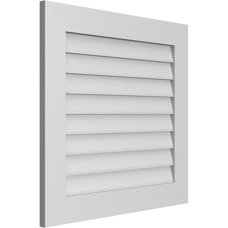 Vent à pignon rectangulaire en uréthane non-fonctionnel, H 28 po x l 30 po x P 1 po