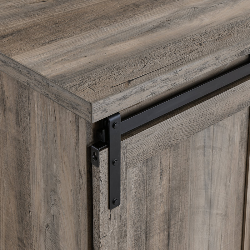 Stotfold 32" Sliding Door Accent Server, Gray Wash