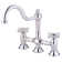 Chicago Double Handle Widespread Kitchen Faucet with American Metal Cross Handle