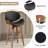 26" Swivel Counter Stool (Set Of 4), Mid-Century Modern Bar Stools With Faux Leather Upholstered And Electroplated Footrest-1785498626-1785498636