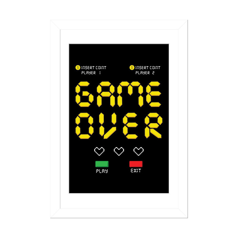 «Gaming VI», reproduction d'art murale - papier d'art encadré, Papier à cadre ouvert avec passe-partout, H 24 po x l 16 po