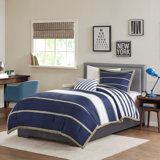 Eudora 4-Piece Classic Stripes Comforter Set
