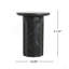 Outdoor Lightweight Concrete Black Marble Effect Side Table,Living Room Mgo End Table