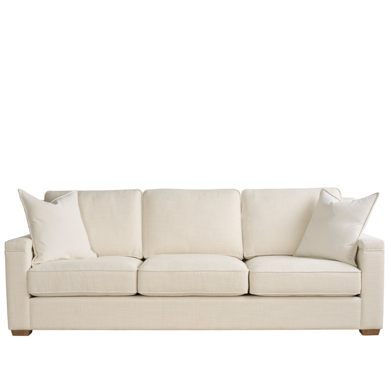 Leah 99" Sofa in High Performance Asbury Oatmeal Fabric