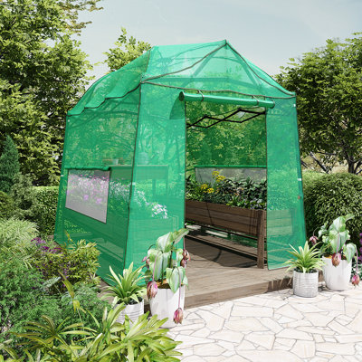 Walk-in Greenhouse, Portable Pop-up Greenhouse for Indoor Outdoor, Plant Garden Green House with Zippered Doors