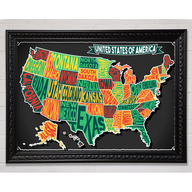 States Of America 3 - Single Picture Frame Art Prints