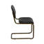 Chaise d’appoint rembourrée en cuir touffeté en bronze