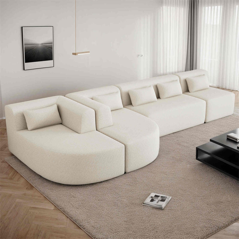 Canapé long 144 po, Beige