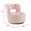 Fauteuil demi-tonneau pivotant en tissu Teddy-1660055781