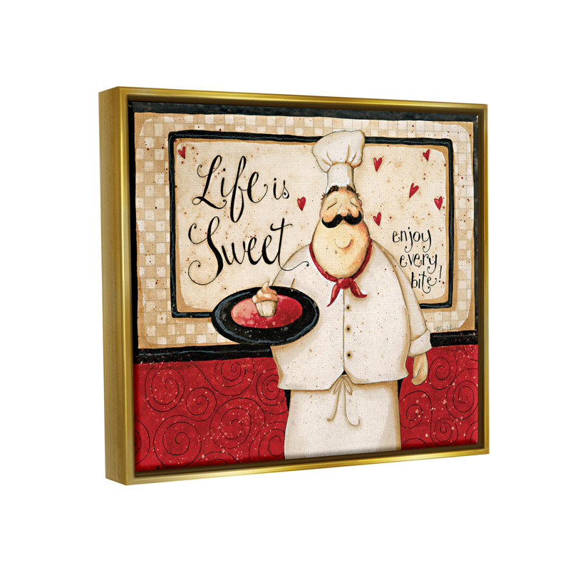 «Life Is Sweet Enjoy Every Bite», art de la giclée encadrée par Dan Dipaolo, H 17 po x l 21 po x P 1,7 po
