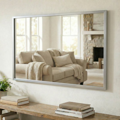 Miroir en bois avec support de sécurité idéal pour salle de bain / miroir de meuble-lavabo Collection Ellis